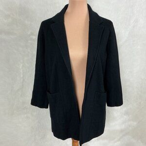 J. Crew Black JO244 Sophie Open Front Cardigan Sweater Blazer S